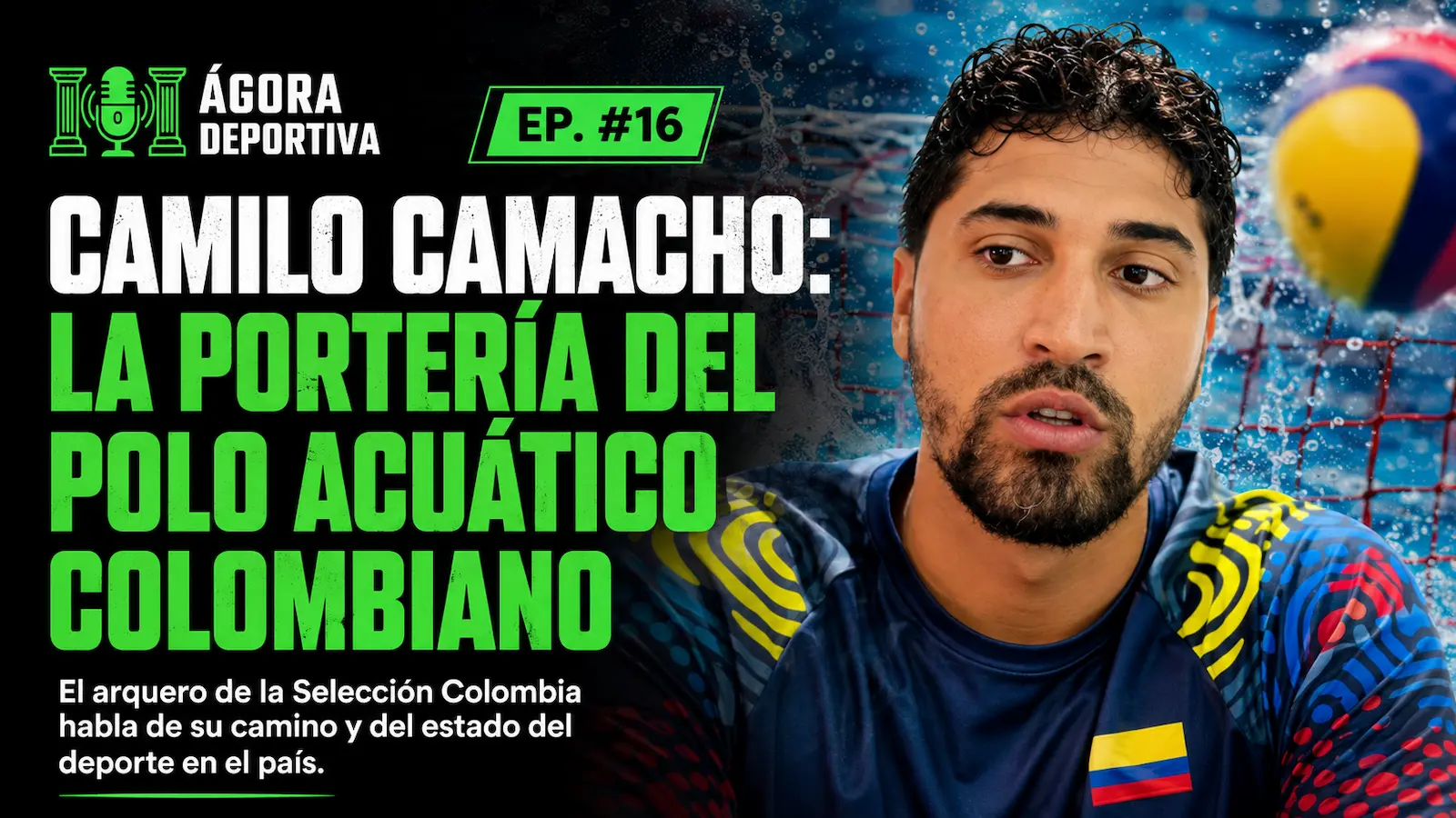 Portada El arquero que sacó a Colombia campeona en casa | Camilo Camacho, mejor portero del Clasificatorio de Polo Acuático en Cali